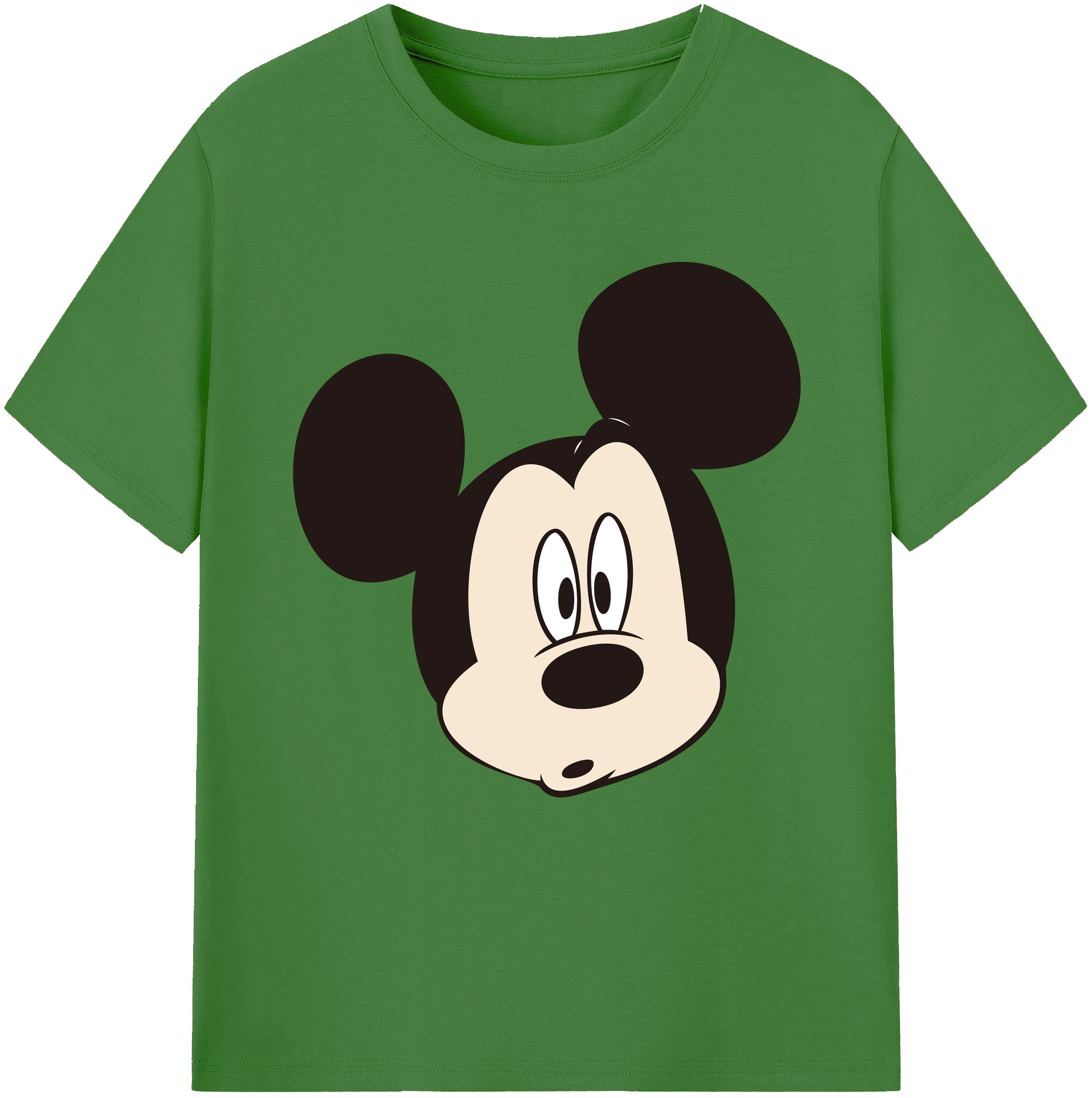 （画像用） ミッキーマウス Mickey Mouse レディースカジュアルプリントTシャツ（綿100％）